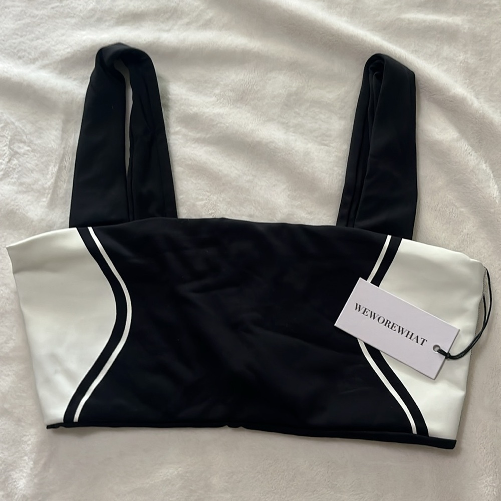 WeWoreWhat Black and Cream Leggings - Picture 5 of 13